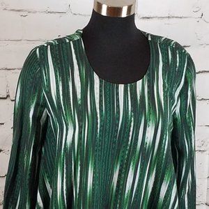 Townsen Blouse in green and white